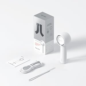 JISULIFE Mini Portable Fan-Bladeless Safe Design, Powerful Turbo Handheld Fan with 5 Speeds, 16Hrs Max Cooling Time,USB Rechargeable, Small Pocket for Travel/Lash, Gifts For Girls/Women