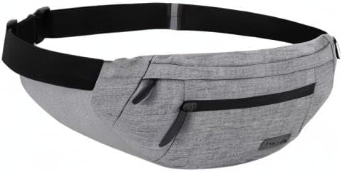 MAXTOP Large Crossbody Fanny Pack with 4-Zipper Pockets,Gifts for Enjoy Sports Festival Workout Traveling Running Casual Hands-Free Wallets Waist Pack Phone Bag Carrying All Phones