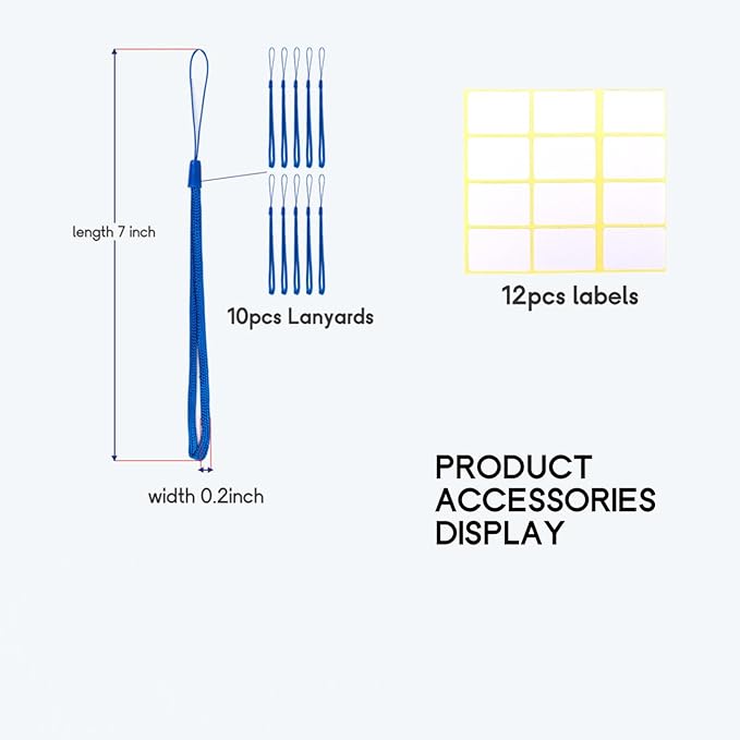 1GB Flash Drive 10 Pack USB 2.0 Thumb Drive Swivel Memory Stick Jump Drive with LED Indicator/Lanyard/Label for Storage and Backup (1G, 10pcs, Navy Blue)