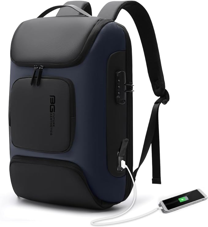 BANGE Anti Theft Backpack,Slim Laptop Backpacks Fit for 15.6 INCH,Business Backpack with USB Charging Port,Men Travel Backpack for Men and Women