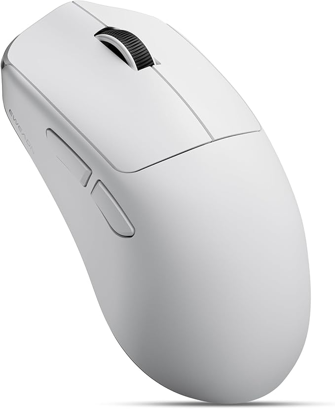 EWEADN X23Pro Wireless Gaming Mouse, 2.4G/BT5.0/USB-C Esports Gaming Mouse, 49g Lightweight Mouse Gaming, 12000 DPI Wireless Mouse with 6 Programmable Buttons,for Laptop/PC/Mac, White