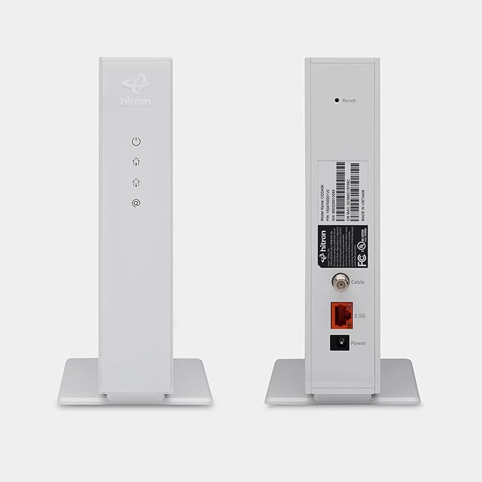 Hitron CODA56 Multi-Gigabit DOCSIS 3.1 Modem | 2.5 Gbps Max Internet Speeds | Certified with Xfinity, Charter Spectrum, Cox | 2.5 Gbps Ethernet Cable Modem ONLY | Requires Separate WiFi Router