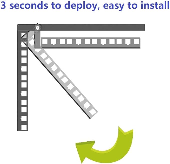 Jingchengmei 1U Lightweight Foldable 19 Inch Steel Vertical Rack and Wall Mountable Server Rack Mount (1)