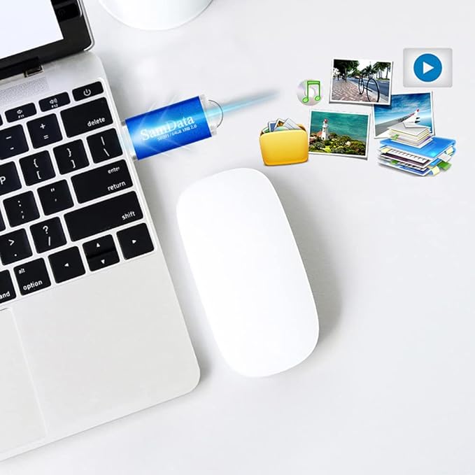 1 Pack 64GB USB Flash Drives USB 2.0 Thumb Drives Memory Stick Jump Drive Zip Drive, Blue