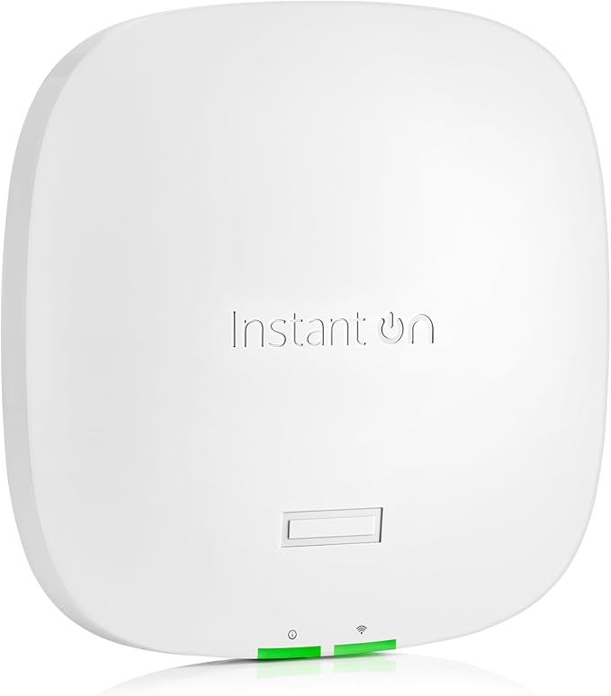 HPE Networking Instant On Access Point AP32 2x2 WiFi 6E Indoor Wireless Access Point | Secure, Tri-Band, Future Ready | Power Source Not Included | US Model (S1T22A)