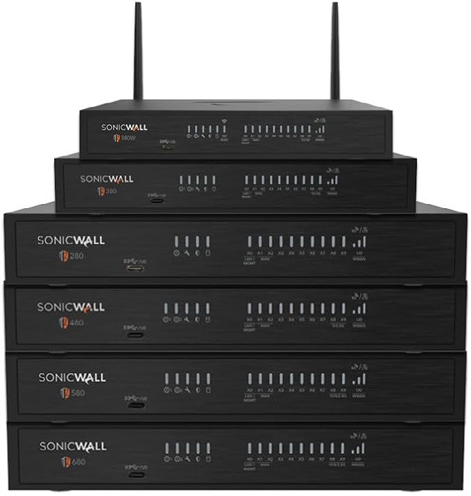 SonicWall TZ280 - Secure Upgrade - 3-Year Advanced Edition with 1 Year CSE (03-SSC-6933) - NGFW with 3YR Advanced Protection Service Suite - 940 Mbps Throughput, 750 Mbps Threat Prevention