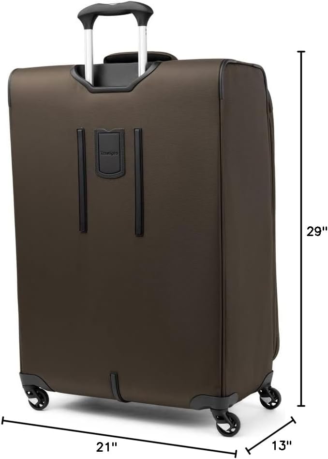 Travelpro Maxlite 5 Softside Expandable Checked Luggage with 4 Spinner Wheels, Lightweight Suitcase, Men and Women, Mocha, Checked Large 29-Inch
