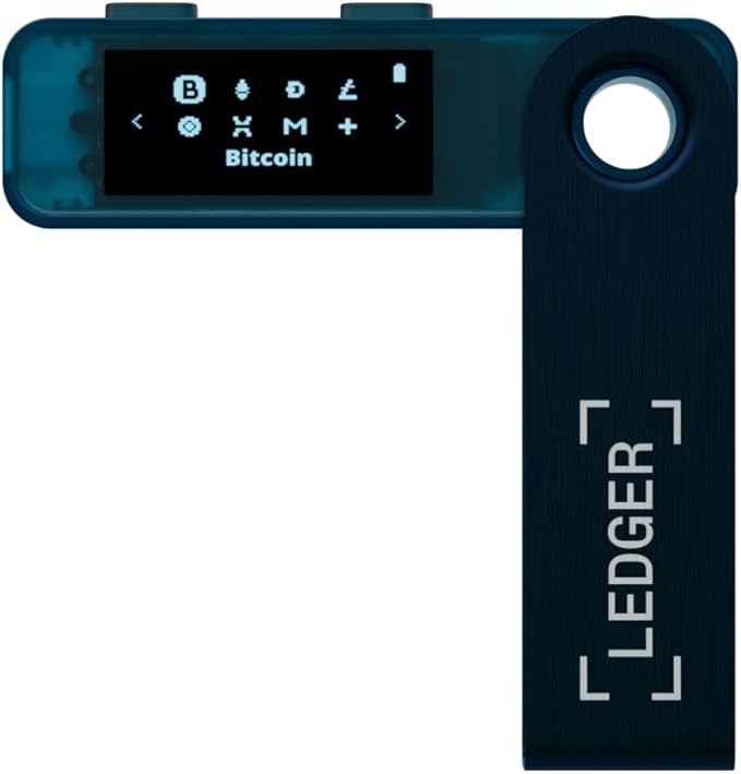 Ledger Nano S Plus (Sapphire Blue): The Perfect Entry-Level Hardware Wallet to securely Manage All Your Crypto and NFTs. (for Android or Desktop only)