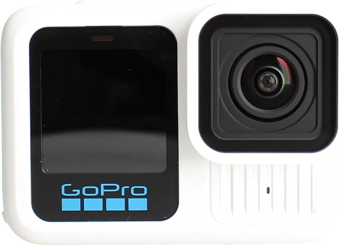 GoPro HERO13 (Hero 13) in Polar White - Waterproof Action Camera with 5.3K HDR Video, 27MP Photos, 1/1.9" Image Sensor, Live Streaming, Webcam + 64GB Card & 50 Piece Accessory Kit - Bundle
