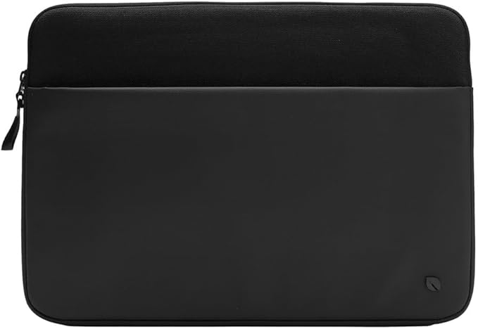 Incase A.R.C. Sleeve with ReSpun Recycled Polyester - 15 inch and 16 inch MacBook/Laptop & iPad/Tablet Case - Cushioned Faux Fur Lining, External Zippered Slip Pocket - Black
