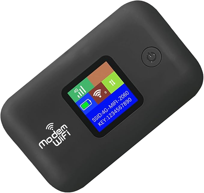 4G LTE Wi Fi Mobile Hotspot, Portable Wi Fi Hotspot for Travel, 10 Connected Devices, Cordless Internet Router Devices with SIM Card Slot, for Europe Africa Southeast Asia