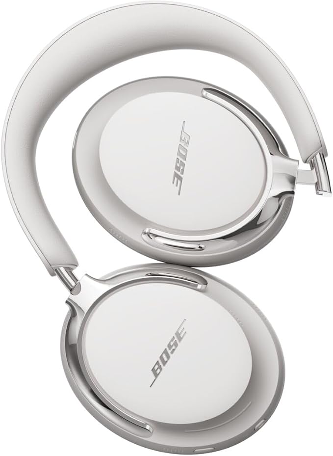 Bose New QuietComfort Ultra Bluetooth Headphones (2nd Gen), Wireless Headphones with Spatial Audio, Over Ear Noise Cancelling with Mic, Up to 30 Hours of Play time, White Smoke