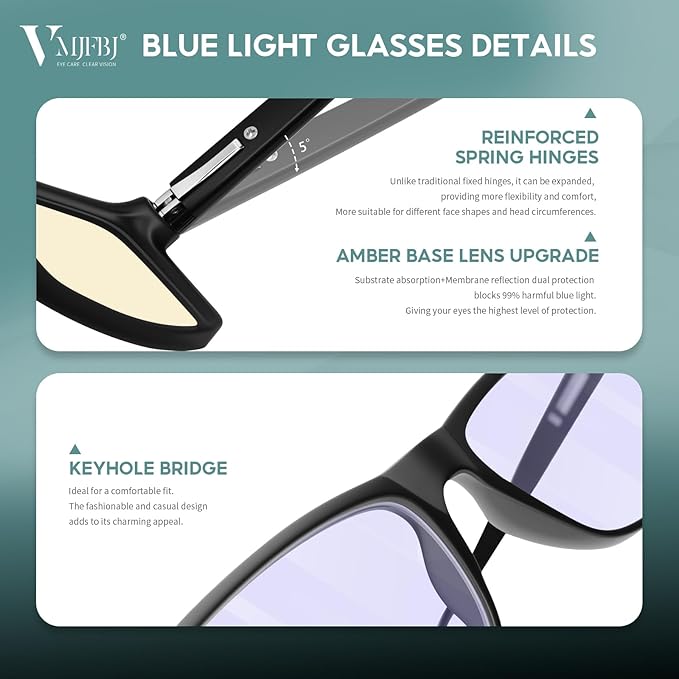 Blue Light Glasses For Women/Men Anti-Fatigue Computer Monitor Gaming Glasses Reduce Eye Strain Bluelight Blocking Glasses Blue