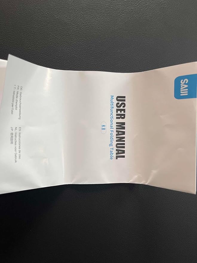 Laptop Bed Tray Desk with LED Desk Light, SAIJI Adjustable Laptop Stand for Bed, XX-Large PVC Leather Foldable Table with Book Stand,Wrist Rest, Extra Leg Room(Black)