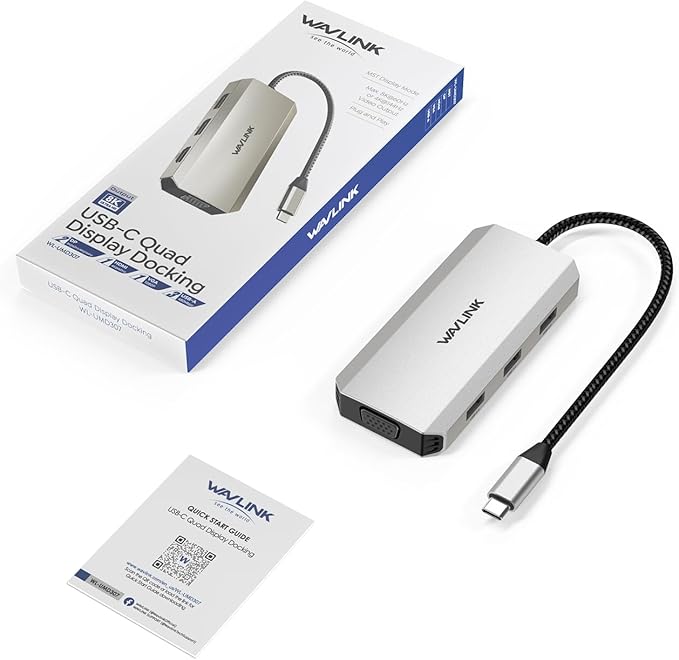 USB C Docking Station Dual DP Monitor, Displayport Docking Station with Dual DP, HDMI, VGA, USB2.0 Ports for Lenovo HP Dell, Windows System Computer