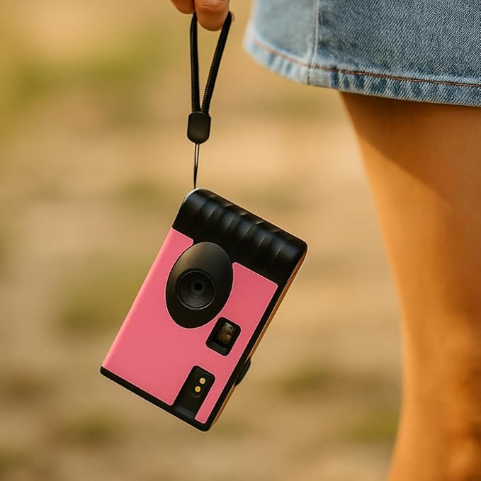 LENSY Screen Free Digital Camera | Four Built in Filters | Rechargeable, 8mp, Lightweight, Focus-Free, Auto-Flash, Easy-to-Use, Reusable, Retro Film-Style Photos (Camo)