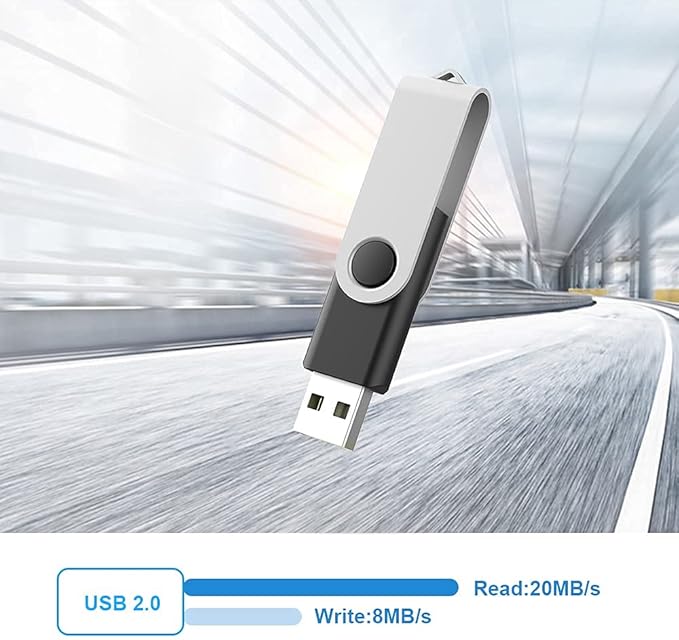 KOOTION 5 X 16GB USB Flash Drive 2.0 Thumb Drive 16 gb Memory Stick Swivel Keychain Design Mixcolor