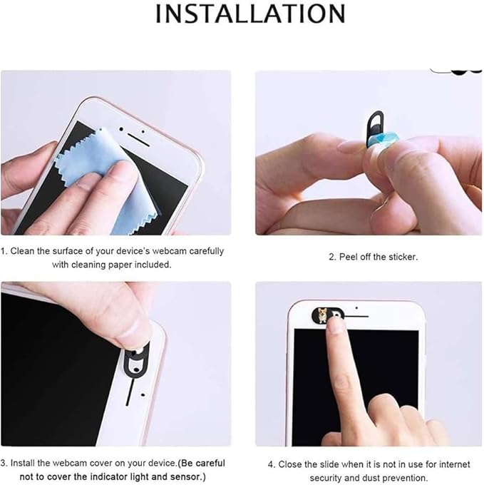 Laptop Camera Cover Slide - Camera Cover Protector Privacy for Laptop and Computer, 0.75 * 0.35 inch Webcam Cover Slide Camera Blocker (6 pcs)