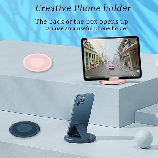 Multi USB Charging Adapter Cable Kit, USB C to iOS Device Adapter Box, Conversion Set A & Type C to Male Micro/Type C/iOS Device, Data Transfer, Card Storage, Tray Eject Pin, Phone Holder (Blue)