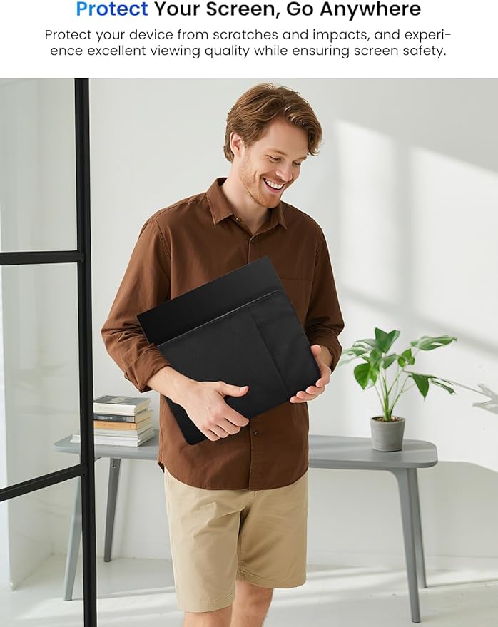 UPERFECT Portable Monitor 15.6", 125% sRGB 1080P FHD Portable Screen Plug & Play, VESA & 180° Adjustable Stand 350Nits, USB-C HDMI Ultra-Slim Travel Monitor for Laptop, Phone, PC, Game Console