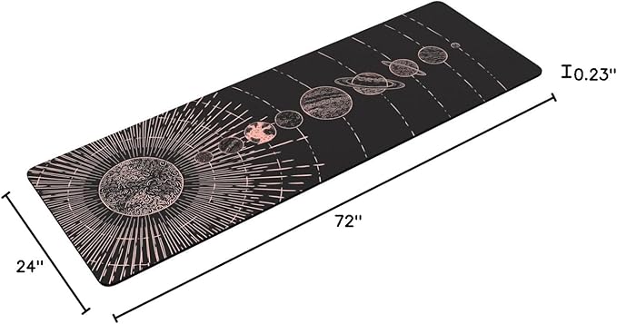 nuveti Yoga Mat Print Extra Thick TPE Non Slip Fitness Exercise Mat with Carrying Bag,72"x24" Extra Thick 6MM Exercise & Workout Mat for Yoga, Pilates Fitness and Floor Exercises