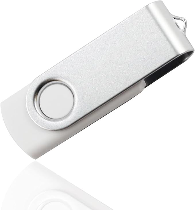 Flash Drive Bulk 8GB USB 20 Pack FEWINA USB2.0 USB Drives Pack Thumb Drive Bulk Swivel Memory Stick Zip Drive for Storage and Backup White 20PCS 8GB