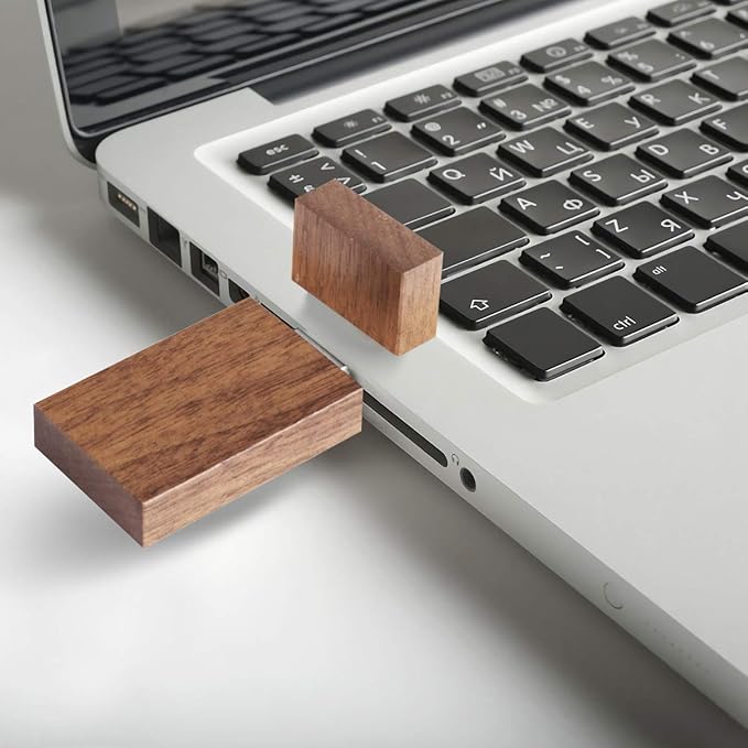 Wooden Flash Drives 8GB EASTBULL Wooden USB Thumb Drives 2.0 High Speed Walnut Wood Drives Memory Sticks (10 Pack)