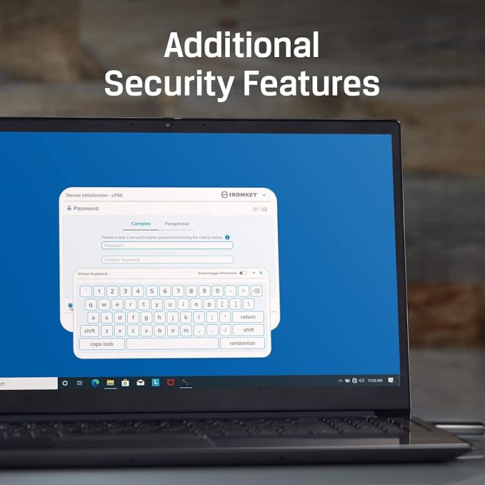 Kingston Ironkey Locker+ 50 32GB Encrypted USB Flash Drive | USB 3.2 Gen 1 | XTS-AES Protection | Multi-Password Security Options | Automatic Cloud Backup | Metal Casing | IKLP50/32GB,Silver