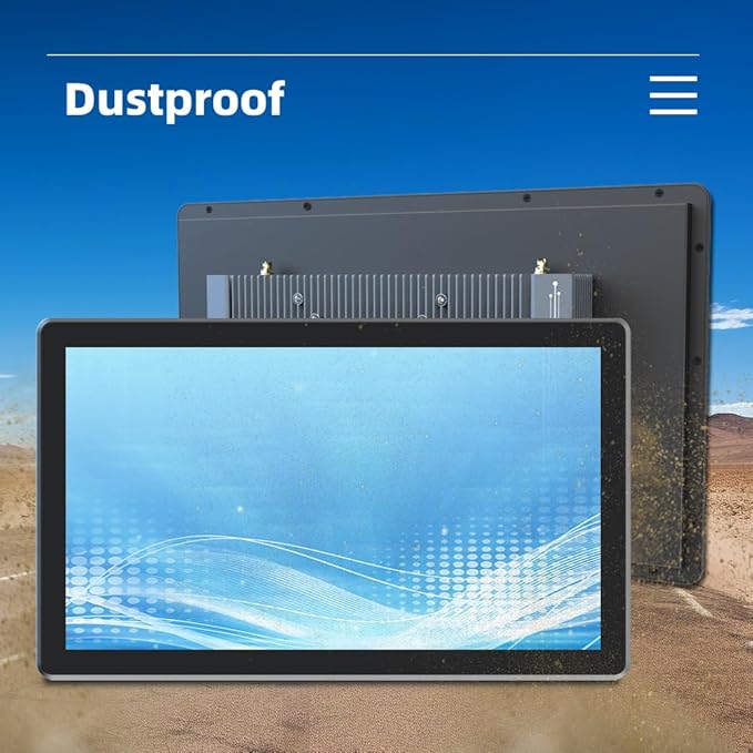 YanKe 12.1" Industrial Computer Touch Screen 10 Point Touch Industrial Computer, Resolution 1024 * 768 450nit, RJ45*2 USB*4 com*2 HD*1 WiFi+BT(N5095/8+256)