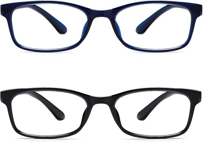 EYEURL Reading Glasses for Women, 2 Pack Blue Light Blocking Readers Lightweight Filter UV Ray/Glare Anti Eyestrain 4.0