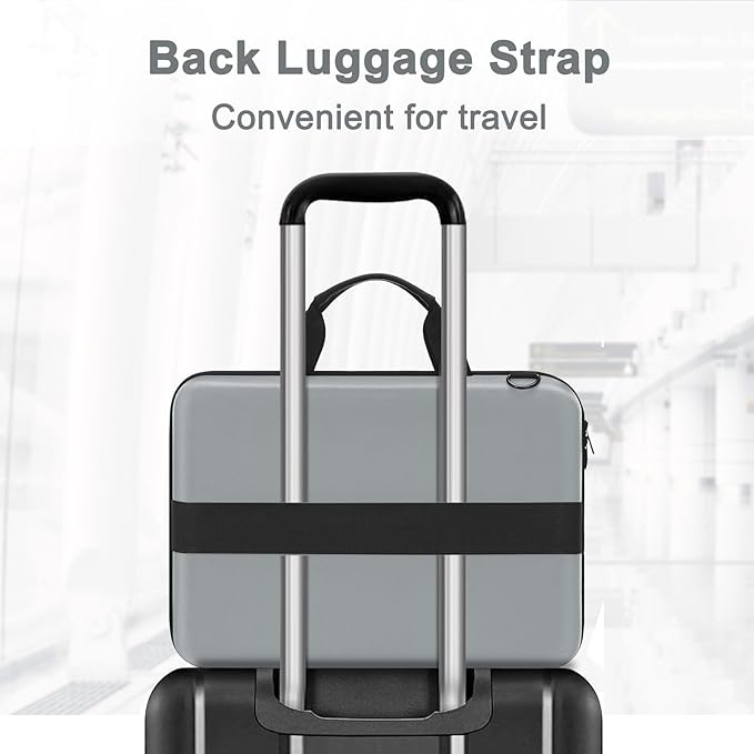 MOSISO Hard Shell Laptop Case for Men Women,17 inch Computer Bag Compatible with MacBook, HP, Dell, Lenovo, Asus, Notebook,17.3 inch Laptop Bag with Front Pocket & Shoulder Strap, Gray