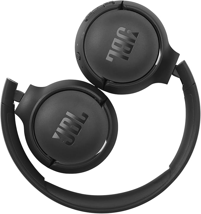 JBL Tune 510BT - Bluetooth headphones with up to 40 hours battery, microphone for call, foldable and comfortable, Android and iOs compatible (Black)