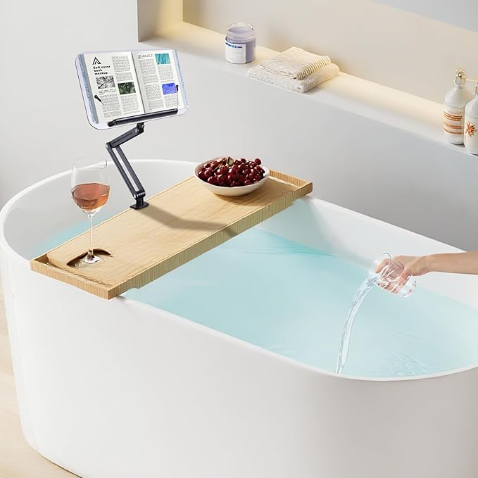 ASIEIT Desk Clamp Book Stand, Aluminum Book Holder Adjustable Height & Angle, Cookbook Stand for Kitchen, Recipe Book Holder with 360° Swivel Base, Book Stand for Reading, Office, Laptop