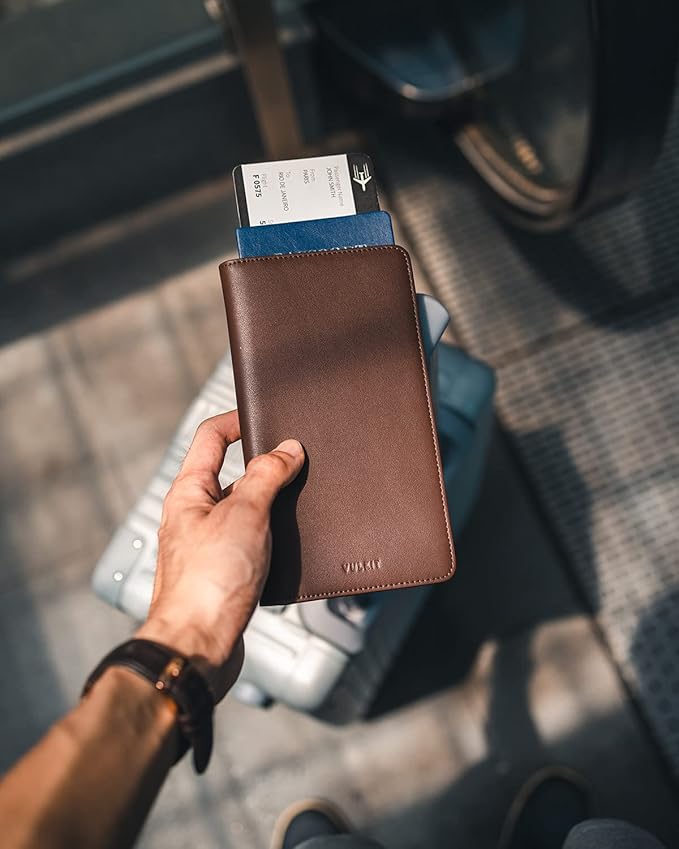 VULKIT Passport Holder Wallet RFID Blocking Travel Wallet for Men & Women
