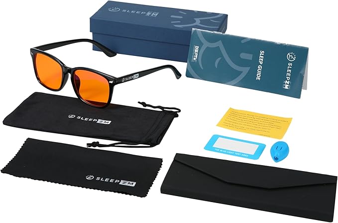 Blue Light Blocking Glasses for Women + Men - Better Sleep + Anti Eye Strain Protection - Computer Screens & Gaming