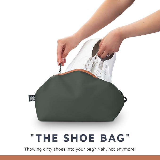 Large Compression Packing Cubes for Travel-Packing Cube Luggage Organizers 7 Piece Set for Checked Luggage-Ultralight, Expandable/Compression Bags by TRIPPED Travel Gear (Green and Brown)