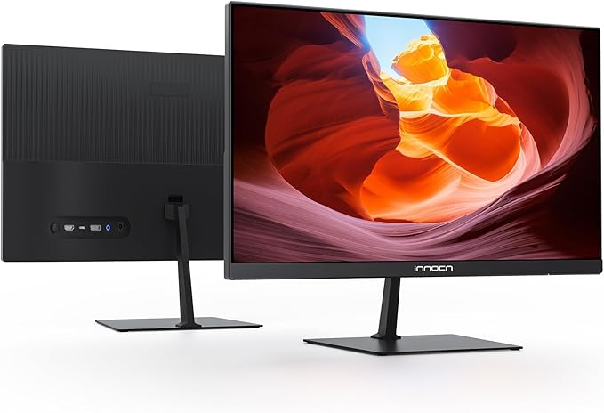 INNOCN 24 Inch 1920 x 1080p 100Hz IPS PC Monitor, USB Type C, HDMI, DisplayPort Connectivity, FHD Computer Monitor Eye Care, VESA Mountable, Thin Daily Home and Office Monitor - Black