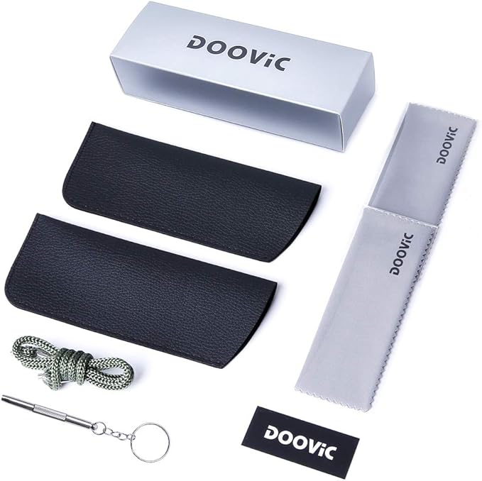 DOOViC 2 Pack Reading Glasses for Women Men TR90 Flexible Lightweight Anti Eyestrain Blue Light Blocking Computer Readers