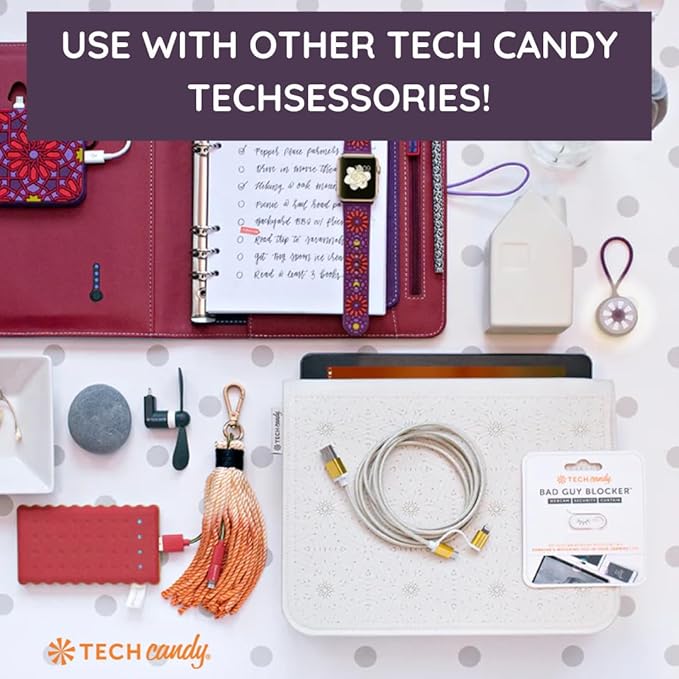 Tech Candy Bad Guy Blocker Webcam Cover Privacy Protector, Black - Secure, Thin, Durable, for Computers, Laptops, Tablets, & Smartphones, Easy Application (Black, 1-Pack)