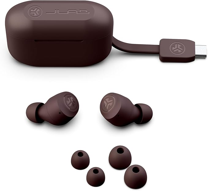 JLab Go Air Pop+ Tones True Wireless Earbuds, in Ear Headphones, Bluetooth Earphones, 35H Playtime Ear Buds, Bluetooth Earbuds with Microphone, USB-C Charging Case, Dual Connect, EQ3 Sound, (4975 C)