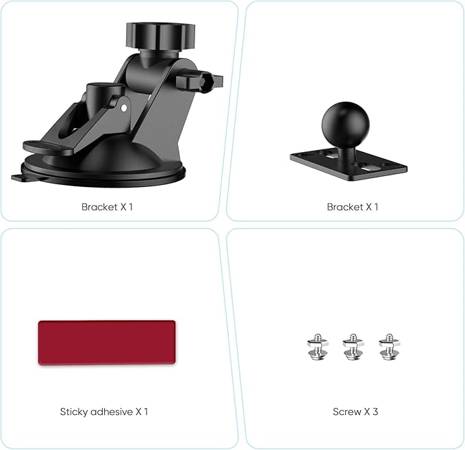 Pixelman Rear Camera Holder, Dash Cam Mount for Rear Windshield, Car Recorder Backup Bracket for Rearview Mirror, Reverse Camera Mount for SUV, Truck, RV, Auto