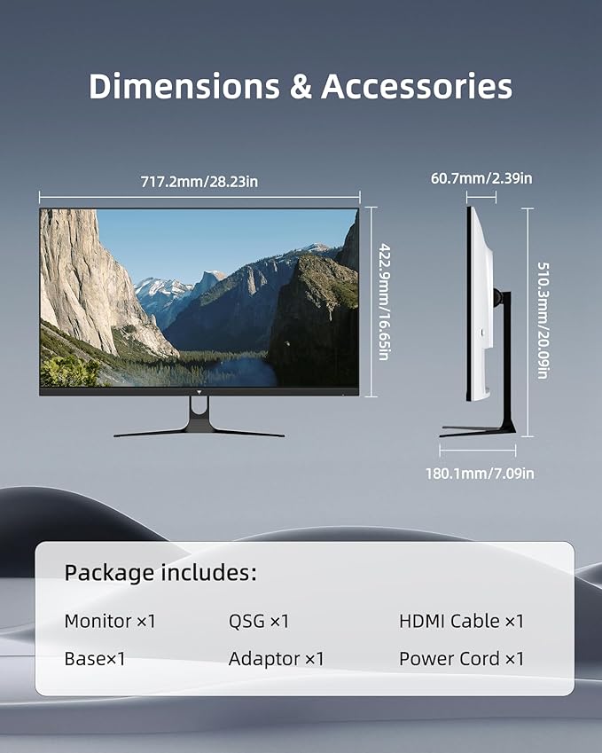 KTC 32 Inch Computer Monitor 2K - 1440P IPS Monitor 120Hz, Adaptive Sync, 109% sRGB, HDR10, Eye Care, HDMI Displayport, Tilt, VESA Compatible, 100Hz PC Monitors for Home Office Gaming, White, H32D6