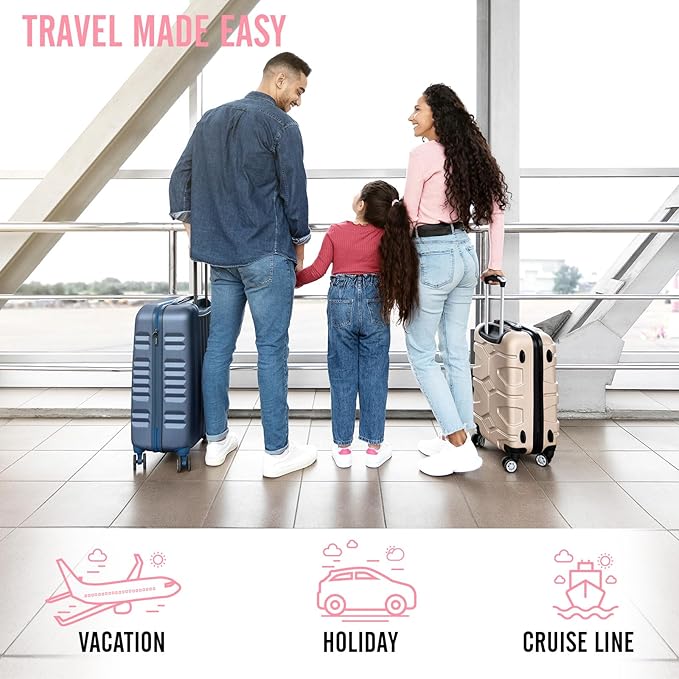 Veken 10 Set Packing Cubes for Travel Essential, Suitcase Organizer Bags in 4 Sizes, Carry-On Luggage Accessories with Large Laundry & Hanging Toiletry Bag, Must-Have for Airplane, Road Trip & Camping