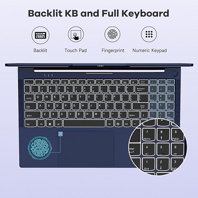 NIMO 15.6" IPS FHD-Gaming-Laptop, 6 Cores AMD Ryzen 5 6600H 64GB DDR5 RAM 2TB SSD (Beat i7-1165G7 up to 4.5GHz) 660M 6nm GPU-Computer with 100W Type-C Backlit Keyboard, Fingerprint