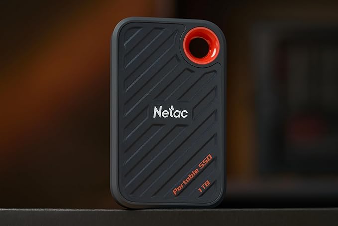 Netac 1TB Extreme Portable SSD External Solid State Drives Up to 2000MB/s Read 1700MB/s Write Speed, USB 3.2 Gen.2 Business Travel Essential, ZX20
