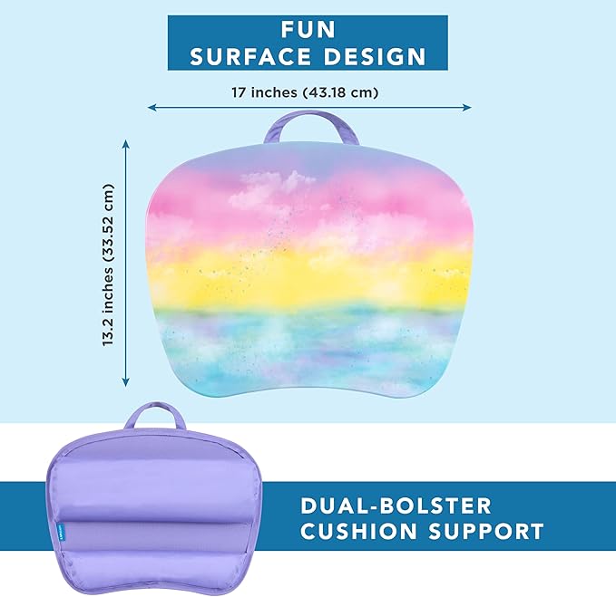LAPGEAR MyStyle Portable Lap Desk with Cushion - Sunset Watercolor - Fits up to 15.6 Inch Laptops - Style No. 45321