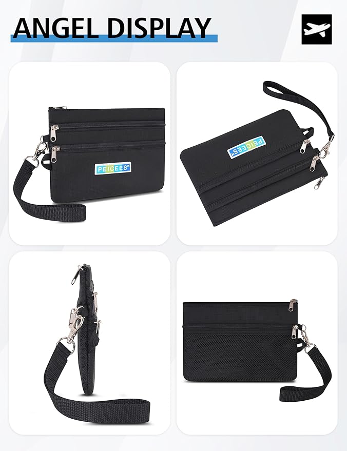 Peicees World Travel Essentials Currency and Passport Organizers Cash Cards Tickets Holder RFID Blocking Wallet, Rose