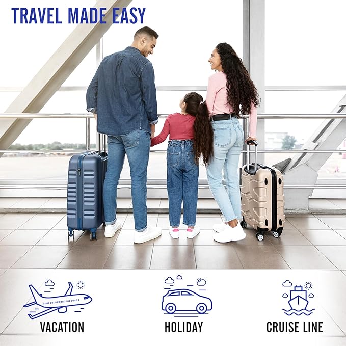 Veken 8 Set Packing Cubes for Travel Essentials, Suitcase Organizer Bags in 4 Sizes, Carry-On Luggage Accessories with Large Laundry & Hanging Toiletry Bag, Must-Have for Airplane, Road Trip & Camping