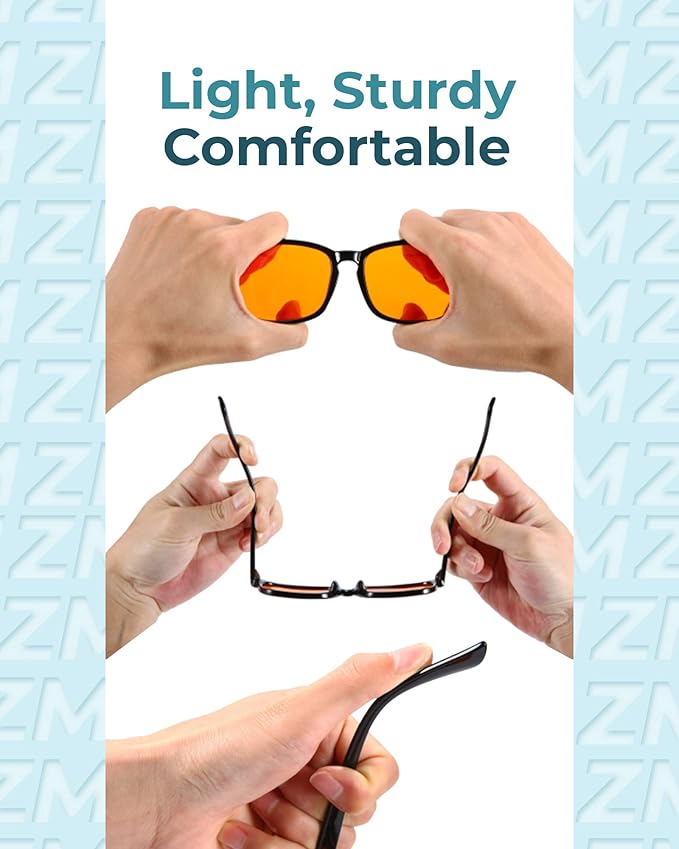 Blue Light Blocking Glasses for Women + Men - Better Sleep + Anti Eye Strain Protection - Computer Screens & Gaming