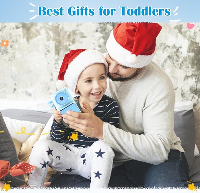 Kids Camera Instant Print Camera for Kids,1080P Children Instant Cameras Toddler Camera Toy, for Girl Age 3-12, Travel Kids Digital Camera Toys for 3 4 5 6 7 8 9 10 Year Old Boys (Blue)